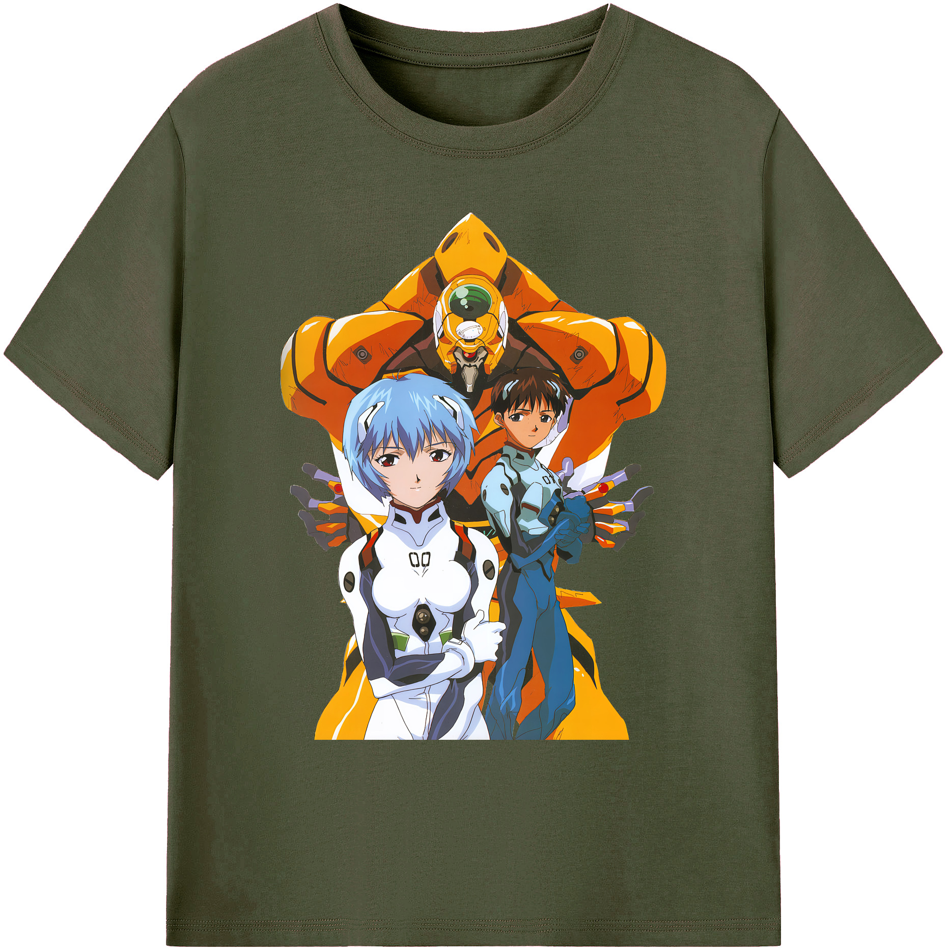 （画像用） EVA 新世紀エヴァンゲリオン 綿100％ メンズ半袖Tシャツ｜肌触りやわらか＆通気性